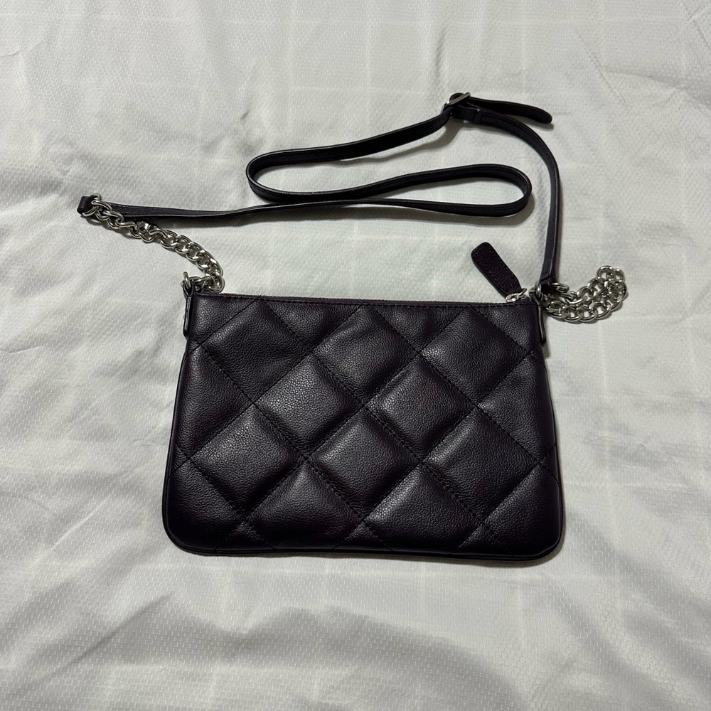 Talbots Plum Quilted Crossbody Bag
